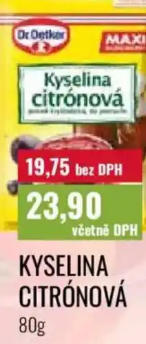 Ratio Dr.Oetker Kyselina citrónová nabídka