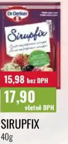 Ratio Dr.Oetker Sirupfix nabídka