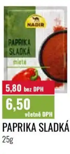 Ratio NADIR Paprika sladká nabídka