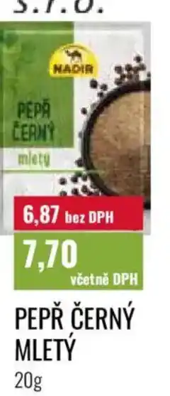 Ratio NADIR Pepř černý mletý nabídka