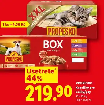 Lidl PROPESKO Kapsičky pro kočky/psy nabídka