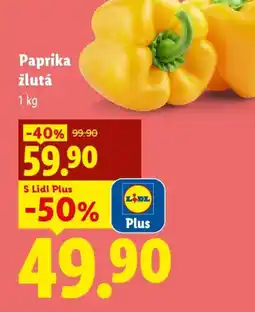 Lidl Paprika žlutá nabídka
