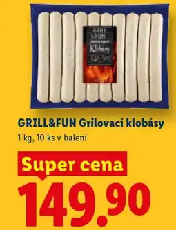 Lidl GRILL&FUN Grilovací klobásy nabídka