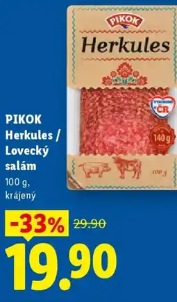 Lidl PIKOK Herkules/ Lovecký salám nabídka