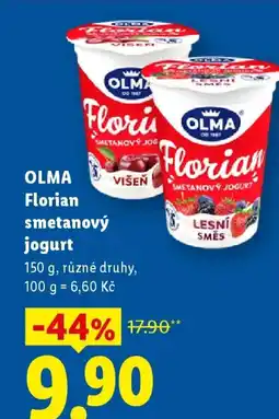Lidl OLMA Florian smetanový jogurt nabídka