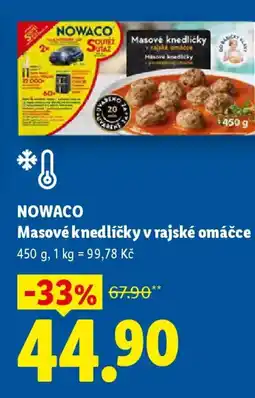 Lidl NOWACO Masové knedlíčky v rajské omáčce nabídka