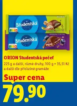 Lidl ORION Studentská pečeť nabídka
