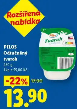 Lidl PILOS Odtučněný tvaroh nabídka