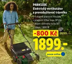 Lidl Parkside Elektrický vertikutátor a provzdušňovač trávníku nabídka