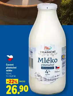 Lidl Čerstvé plnotučné mléko nabídka