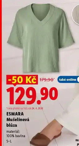 Lidl ESMARA Mušelínová blůza nabídka