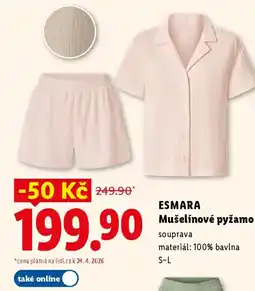 Lidl ESMARA Mušelínové pyžamo nabídka