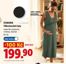 Lidl ESMARA Těhotenské šaty nabídka