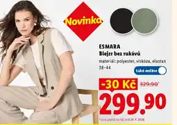 Lidl ESMARA Blejzr bez rukávů nabídka