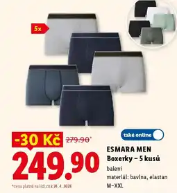 Lidl ESMARA MEN Boxerky - 5 kusů nabídka