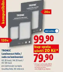 Lidl TRONIC Laminovací fólie / sada na laminování nabídka