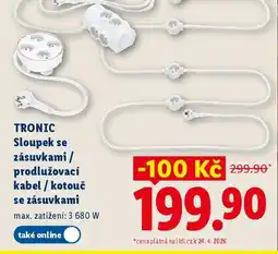 Lidl TRONIC Sloupek se zásuvkami / prodlužovací kabel / kotouč se zásuvkami nabídka