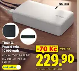 Lidl TRONIC Powerbanka 10 00 mAh nabídka