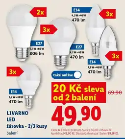 Lidl LIVARNO LED žárovka - 2/3 kusy nabídka