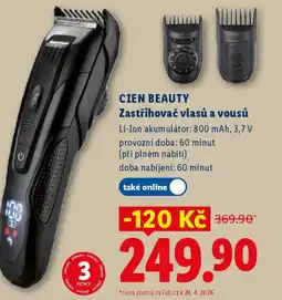 Lidl CIEN BEAUTY Zastřihovač vlasů a vousů nabídka