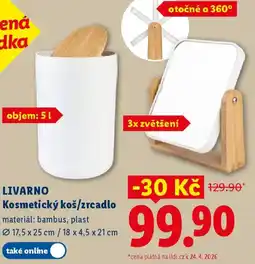 Lidl LIVARNO Kosmetický koš/zrcadlo nabídka