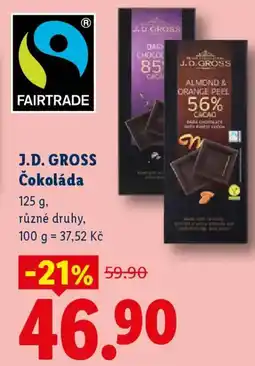 Lidl J.D. GROSS Čokoláda nabídka