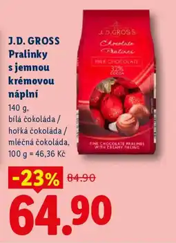 Lidl J.D. GROSS Pralinky s jemnou krémovou náplní nabídka
