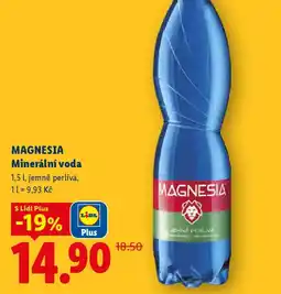 Lidl MAGNESIA Minerální voda nabídka