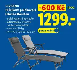 Lidl LIVARNO Hliníkové polohovací lehátko Houston nabídka