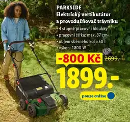 Lidl PARKSIDE Elektrický vertikutátor a provzdušňovač trávníku nabídka