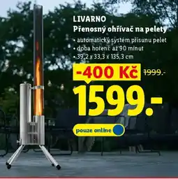 Lidl LIVARNO Přenosný ohřívač na pelety nabídka