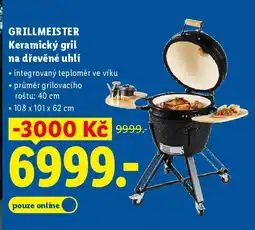Lidl GRILLMEISTER Keramický gril na dřevěné uhlí nabídka