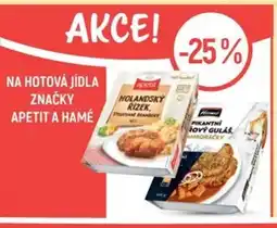 Globus Na hotová jídla značky apetit a hamé nabídka