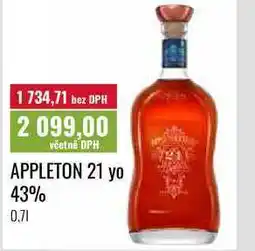 Ratio APPLETON 21 yo 43% nabídka