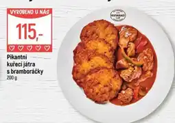 Globus Pikantní kuřecí játra s bramboráčky nabídka