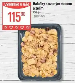 Globus Halušky s uzeným masem a zelím nabídka