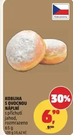Penny Market Kobliha sovocnou náplní spříchutí jahod, rozmrazeno nabídka