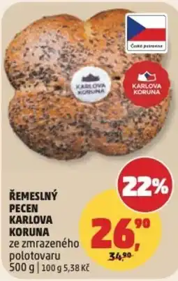 Penny Market Řemeslný pecen karlova koruna ze zmrazeného polotovaru nabídka