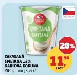 Penny Market Zakysaná smetana 12% karlova koruna nabídka