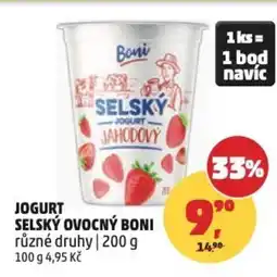 Penny Market Jogurt selský ovocný boni nabídka
