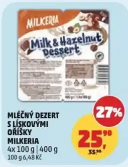 Penny Market Mléčný dezert s lískovými oříšky milkeria nabídka