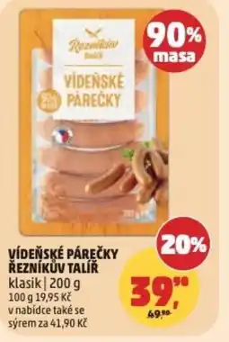 Penny Market Vídeňské párečky řezníkův talíř nabídka