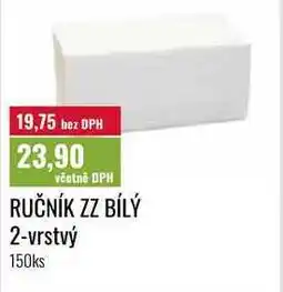 Ratio RUČNÍK ZZ BÍLÝ 2-vrstvý 150ks nabídka
