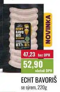 Ratio ECHT BAVORIŠ se sýrem nabídka