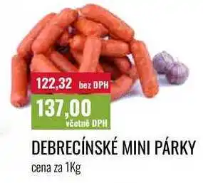 Ratio DEBRECÍNSKÉ MINI PÁRKY cena za nabídka