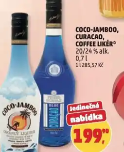 Penny Market Coco-jamboo, curacao, coffee likér 20/24% alk. nabídka