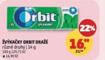 Penny Market Žvýkačky orbit dražé nabídka