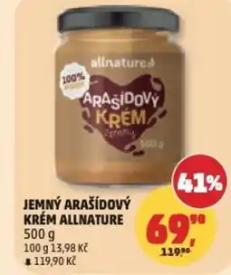 Penny Market Jemný arašídový krém allnature nabídka