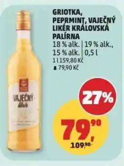 Penny Market Griotka, peprmint, vaječný likér královská palírna nabídka