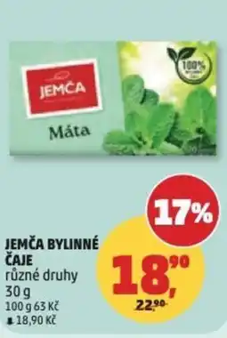 Penny Market Jemča bylinné čaje nabídka
